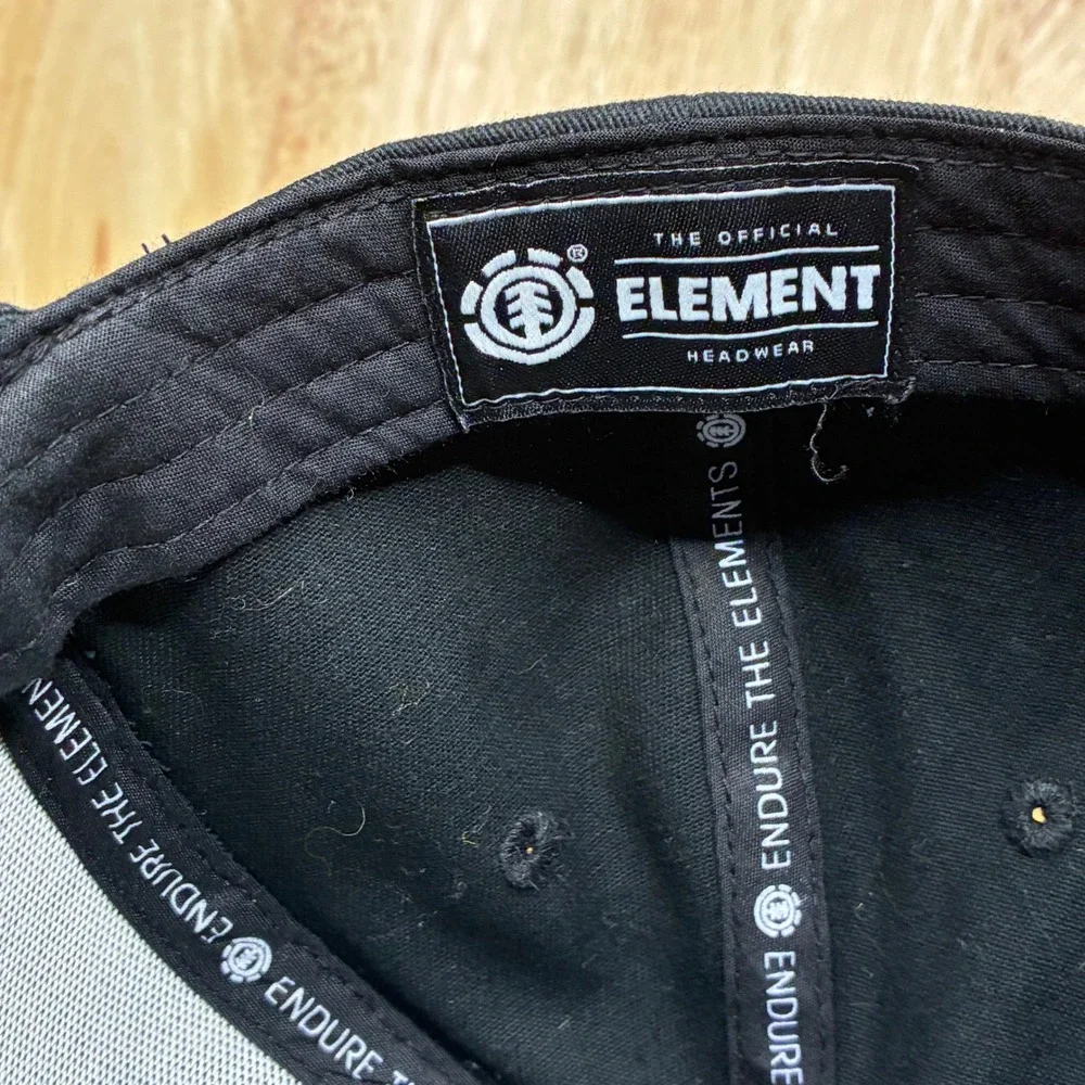 Element Skateboards Hat Black Multicolor Logo Snapback Adjustable Cap OS